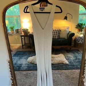 Something Navy Silver ✨Sparkle✨ Knit Midi Dress, Size XS, Like-New